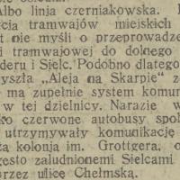 Linja czerniakowska, 1934