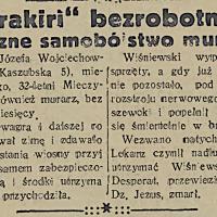 Harakiri bezrobotnego, 1934
