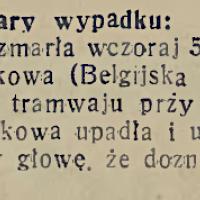 Zgon ofiary wypadku Zgon ofiary wypadku, 1934