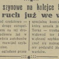 Autobusy szynowe, 1934