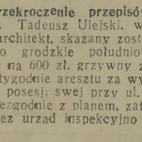 Przekroczenie przepisów Przekroczenie przepisów, 1934