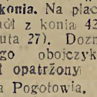 Frank spadł z konia, 1934