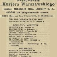 Prenumerata, 1934