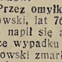 Przez omyłkę, 1934