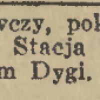 Sklep odstąpię. Dom Dygi. 1934