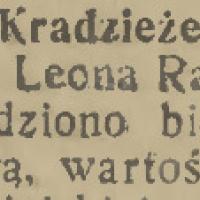 Kradzieże, 1934