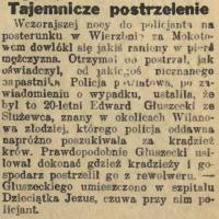 Złodziej krów postrzelony, 1935