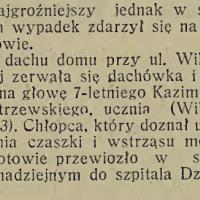 Zerwała się dachówka, 1935