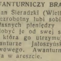 Awanturniczy brat, 1935