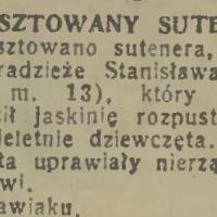 Aresztowany sutener, 1935
