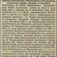 Komisja Likwidacyjna, 1935