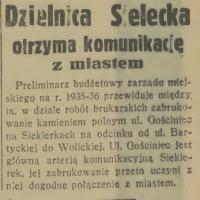 Gościniec będzie zabrukowany, 1935