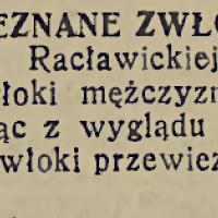 Nieznane zwłoki, 1935