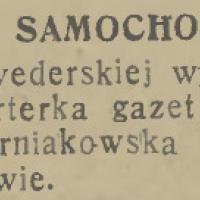 Pod samochodem, 1935