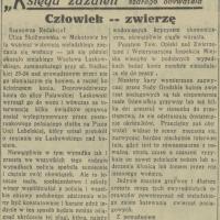 Człowiek zwierzę. 1935