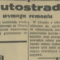 Autostrada do remontu, 1935