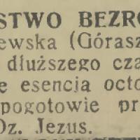 Samobójstwo bezrobotnej, 1935