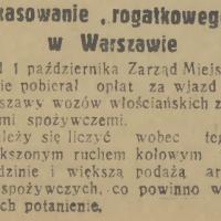 Skasowanie rogatkowego Skasowanie rogatkowego, 1935