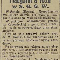 Inauguracja roku, 1935
