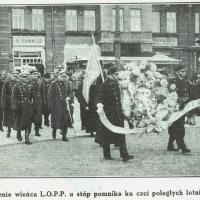 Złożenie wieńca LOPP, 1935
