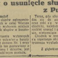 Baszta ogłoszeniowa, 1935