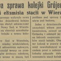 Nowa sprawa kolejki. Spór sądowy. 1935.
