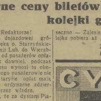 Ordynarne zdzierstwo, 1935
