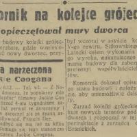 Komornik na kolejce, 1935