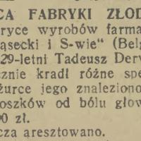 Dozorca złodziejem, 1935