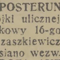 Pobicie posterunkowego. 1936