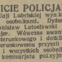 Pobicie policjanta, 1936