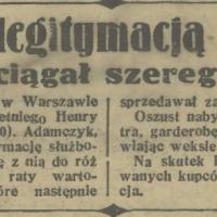 Oszust z legitymacją, 1936