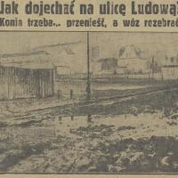 Konia trzeba przenieść. Ulica Ludowa. 1936