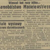 Samobójstwo kata, 1936