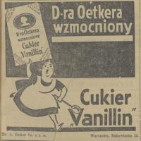 Cukier vanillin, 1936
