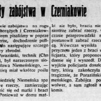 Szczegóły zabójstwa, 1936