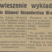 Zawieszone wykłady, 1936