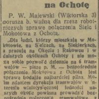 Sprawa najbardziej pilna, 1936