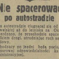 Nie spacerować po autostradzie, 1936