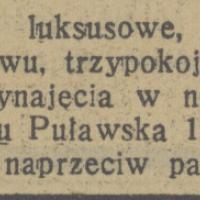 Mieszkania luksusowe, 1936