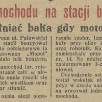 Pożar na stacji. Puławska 43. 1936
