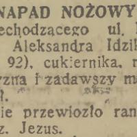 Napad nożowy, 1936