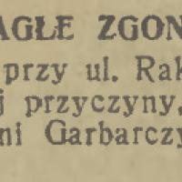 Zmarł nagle, 1936