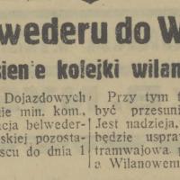 Spod Belwederu do Wilanowa, 1936