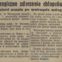 Zderzenie chłopców. 1936
