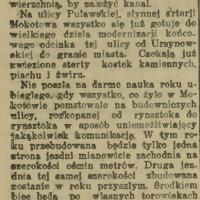 Puławska w remoncie. 1936