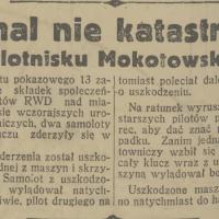 Omal nie katastrofa, 1936