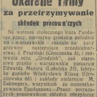 Przetrzymywanie składek, 1936