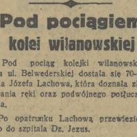 Pod pociągiem, 1936