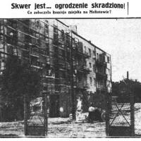 Ogrodzenie skradziono, 1936